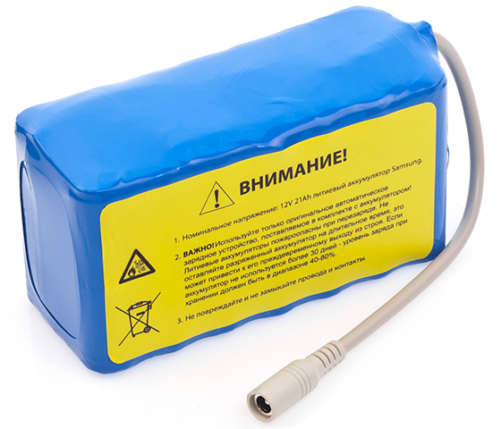 Аккумулятор 12V 21.2Ah Lipo c зарядным устройством 3A